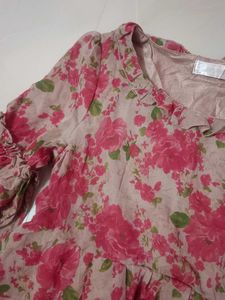 Floral Print Ruffled Top