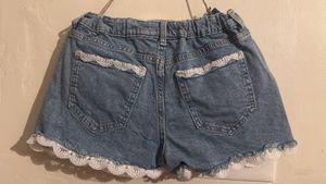Cute Denim Shorts with Lace Trim