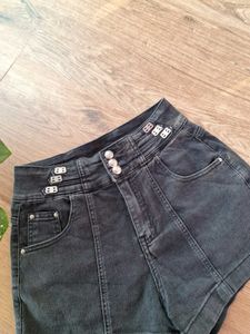 High Waisted Denim Shorts