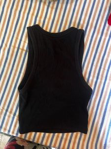 Classic Black Crop Tank Top