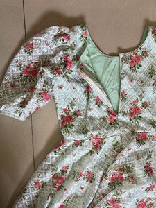 Floral Print Puff Sleeve Dress
