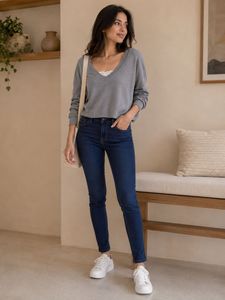 H&amp;M Divided Grey V-Neck Sweater (Size S)