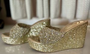 Golden Wedges Bridal For Women