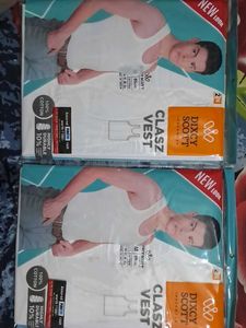 Dixcy Scott Plain 85 cms White Vest - 2 Pack Combo