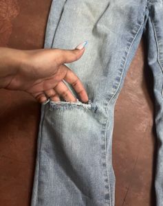 GAP Light Wash Ripped Knee Jeans
