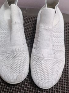 White Sparkle Shoes For Girls