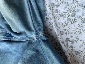 Washed Blue Cargo Jeans
