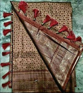 Lavender Color Banarasi Silk Sar