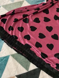 y2k Cute Pink Heart Print Nightdress