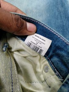 Men's Blue Washed Denim Jeans