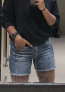 Women's Blue Denim Cutoff Shorts