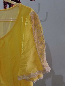 Vibrant Yellow Short Sleeve Top