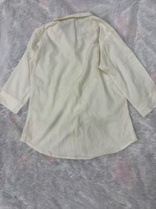 Vintage Cream Button-Up Shirt