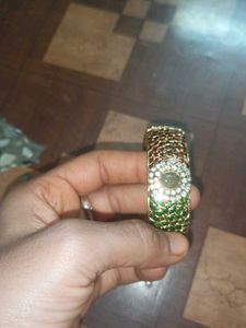 Ethnic Bangle Bracelet with Stones