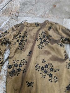 Golden Floral Kurta
