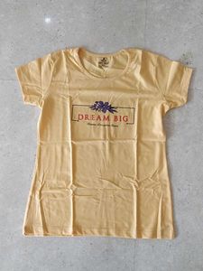 Yellow "Dream Big" Graphic T-Shirt
