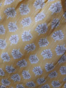Yellow Print Midi Dress