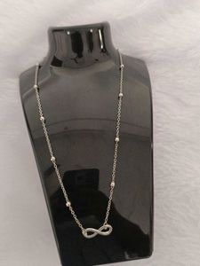Silver colour Infinity Necklace