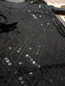 Elegant Black Sequined Kurta