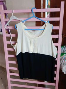Sleeveless Two-Tone Top marks&spencer