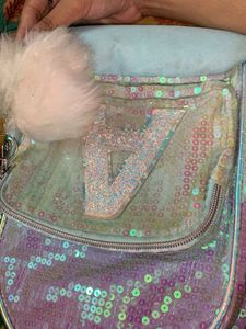 🦄 Glitter Kids Initial Letter Backpack 💖