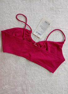 Magenta Cutout Crop Top