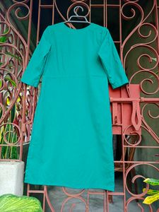 New Dark Sea Green Embroidered Kurta