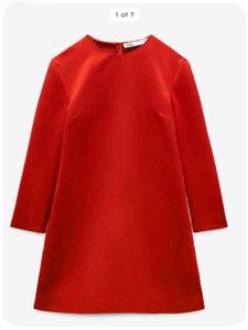 Zara Limited Edition Studio Satin Red Dress