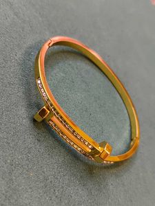 Chic Gold Bracelet with Crystals stainless steel