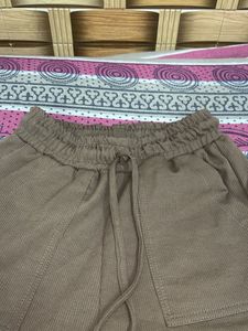 Brown Cargo Pants &amp; Rainbow Knit Top Set