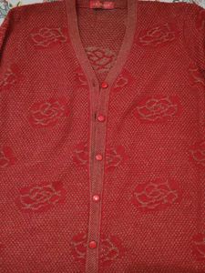 Cozy Rose Pattern Cardigan