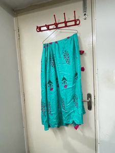 Turquoise Kurti Set with Dupatta