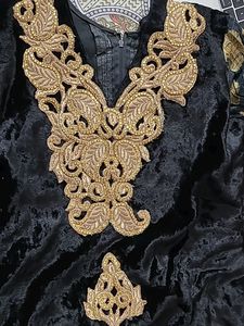 Black Grey Bronze Lehenga With Velvet Koti