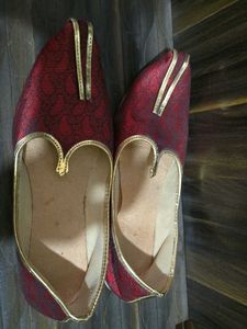 Men's Maroon Ethnic Jutti/Mojari