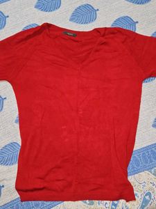 Red Long Sleeve Top