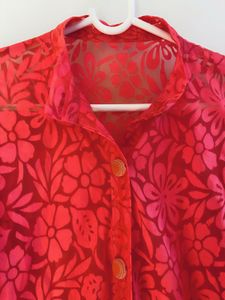 Gajari Pink colour Shrug or Long Top