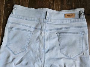 High-Waisted Denim Jeans