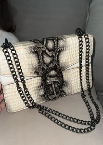 Chic Snake Print Crossbody Bag