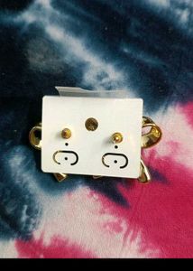 Golden Stud Earrings(3 combo)