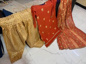 Beautiful Orange Kurta Set with Dupatta