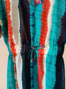 Boho Tie-Dye Print Mini Dress