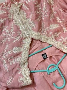 Beautiful light pink kurta set 3pc
