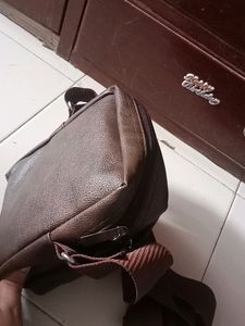Brand New Leather Brown Small Cross Body bag