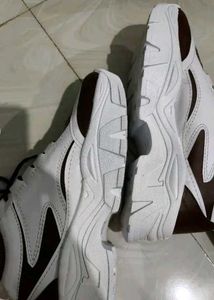 Stylish White &amp; Brown Chunky Sneakers