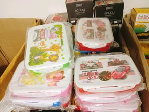 New Multicolour Plastic Lunch Box