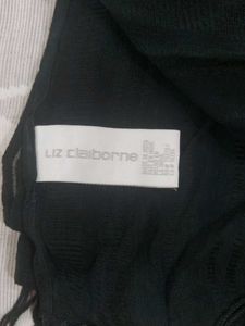 Elegant Black Scarf with Fringe from Liz Claiborne