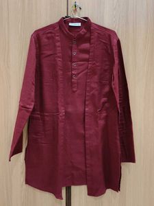 Maroon Cottonsilk Kurta