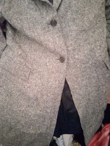 Classic Grey Tweed Coat