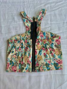 Floral print crop top