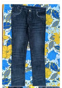 Dark Wash Embellished Pocket Jeans